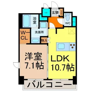 プレサンス鶴舞公園WEST【13階】の間取り
