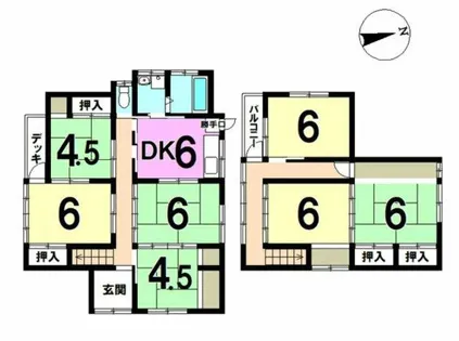 京都府綾部市川糸町堀ノ内【一戸建】の間取り