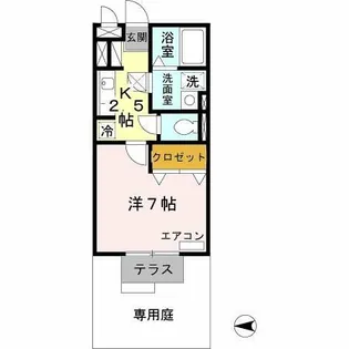 エクレール鷹合【1階】の間取り