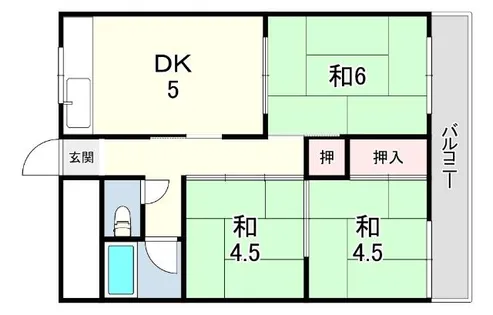 コーポ松豊【4階】の間取り