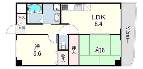 中西駅前ビル【5階】の間取り