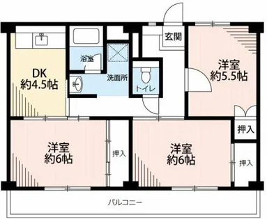 ビレッジハウス幸田3号棟【401号室】の間取り