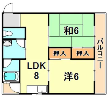 中西マンション【3階】の間取り