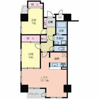 サムティイースト白壁【3階】の間取り