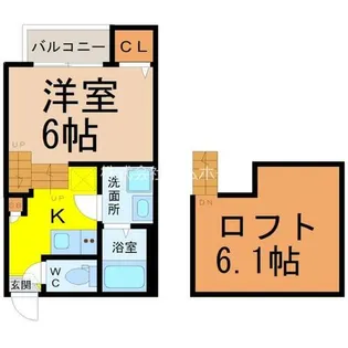 プランドール小幡【1階】の間取り