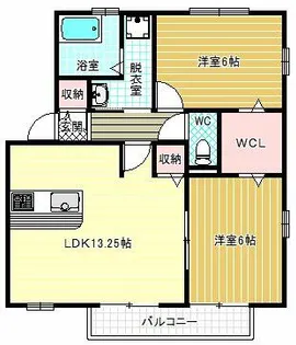 OLIVEN HAUS高辺【1階】の間取り