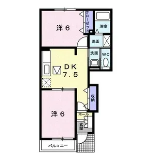 アルモニー比叡【1階】の間取り