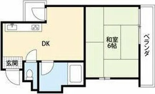 コーポイン長居A棟【5階】の間取り