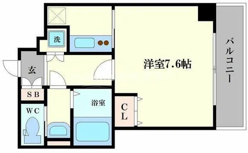 エイペックス中之島南【9階】の間取り