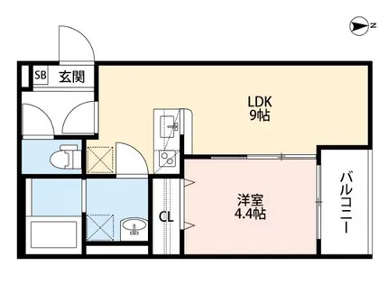 Casa Cielo尼崎【3階】の間取り