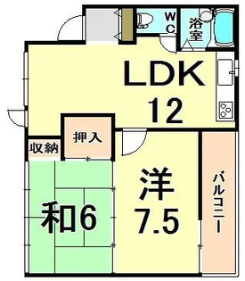 ホワイトパレス1号館【4階】の間取り