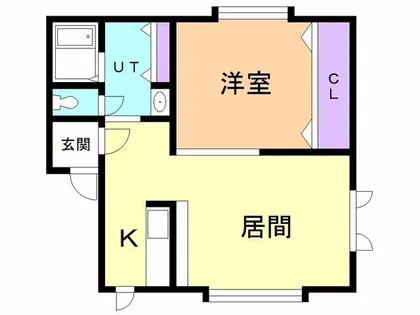 ベルシーヌ港南(蘭西)【205号室】の間取り