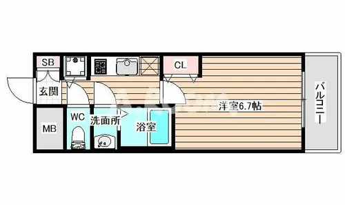 アクアプレイス福島EYE【4階】の間取り