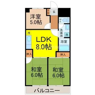 森ハイツ【3階】の間取り