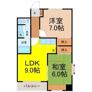 森ハイツ【3階】の間取り