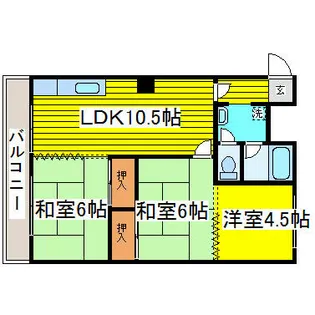 日の丸ハイツ【403号室】の間取り