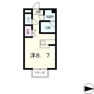 パラッツオ本宮【1階】の間取り