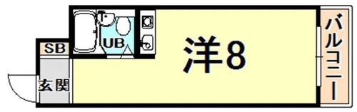 れじでんしあ門戸【4階】の間取り