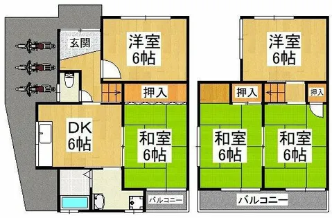 大阪府堺市東区丈六【一戸建】の間取り