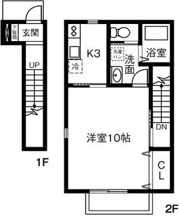 SATELLITE徳重【2階】の間取り