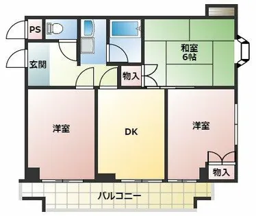 パレ月出【4階】の間取り
