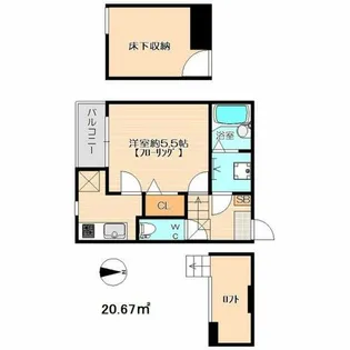 ベネフィスタウン箱崎東Ⅰ【1階】の間取り