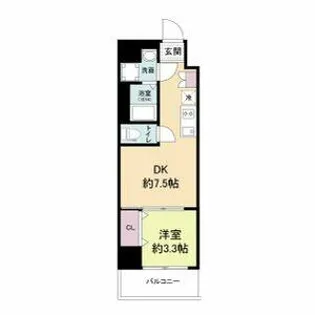 URBAN PARK弁天町【301号室】の間取り