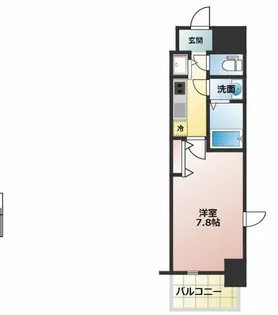 プランドール北浜【6階】の間取り