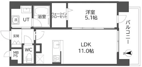 ラ・リヴィエール【1階】の間取り