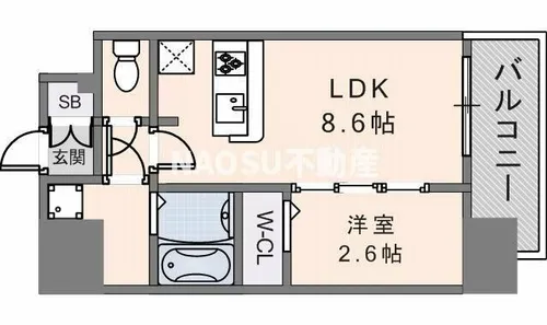 ファステート東大阪アダマス【11階】の間取り