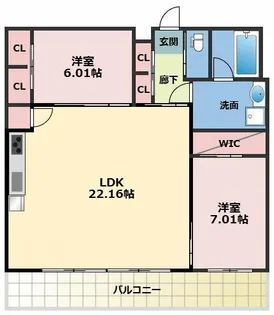 プレジオ東三国【9階】の間取り