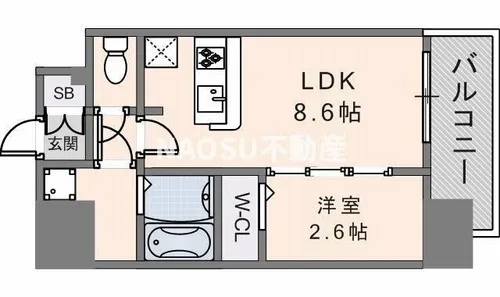 ファステート東大阪アダマス【1201号室】の間取り