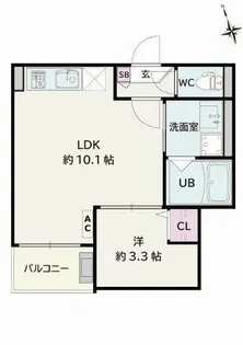 Jack hachimanⅡ【1階】の間取り