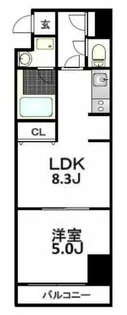 ブラービ南船場【8階】の間取り