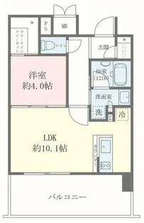 クレストコート靭公園 THE CLASS【14階】の間取り