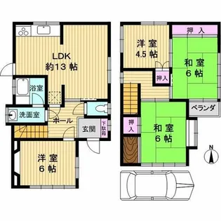 兵庫県西宮市愛宕山【一戸建】の間取り