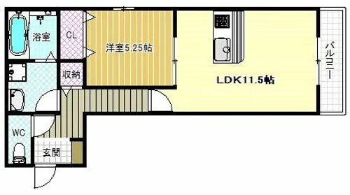 レオガーデン【1階】の間取り