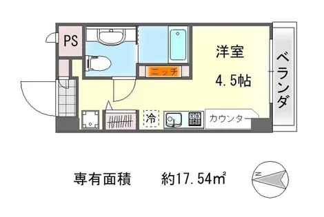 コスモエル下鴨【4階】の間取り