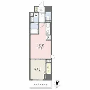 villa al mare明石駅前【705号室】の間取り