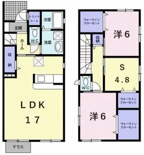 カーザ・ポワロ【101号室】の間取り