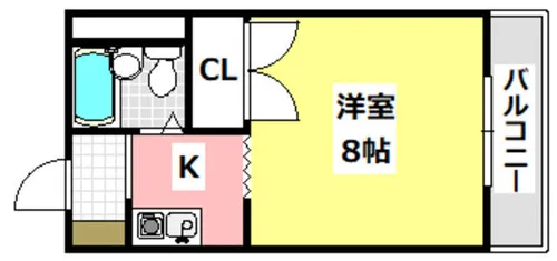 シャルムハイツ小野原【304号室】の間取り
