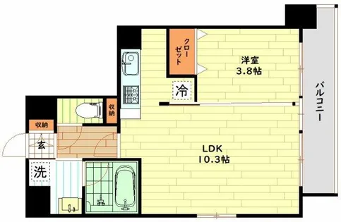 アーバネックス梅田西【11階】の間取り