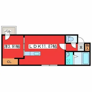 GA-福住1-1MSA【3階】の間取り
