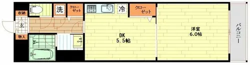 クリーデンス福島【4階】の間取り