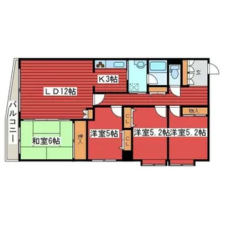 ラ・モール月寒西【305号室】の間取り