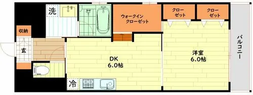 ARROW FIELDS貮番館【6階】の間取り