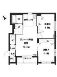 グランメールスカイプレミアム札幌【302号室】の間取り