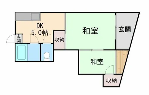 西灘マンション【2階】の間取り