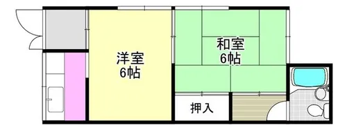 中里文化【101号室】の間取り
