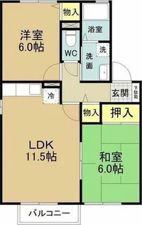 メゾン・ダリアB【202号室】の間取り